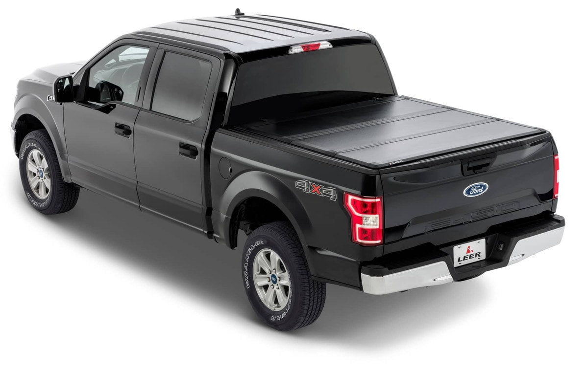 Ford F-150 Leer Black Hard Folding Tonneau Cover For 2004 To 2025 | LER ...