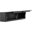 TEXTURED MATTE BLACK DIAMOND TREAD ALUMINUM TOPSIDER TRUCK TOOL BOX SERIES WITH FLIP-UP DOORS