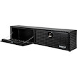 TEXTURED MATTE BLACK DIAMOND TREAD ALUMINUM TOPSIDER TRUCK TOOL BOX