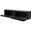 TEXTURED MATTE BLACK DIAMOND TREAD ALUMINUM TOPSIDER TRUCK TOOL BOX