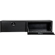 Load image into Gallery viewer, TEXTURED MATTE BLACK DIAMOND TREAD ALUMINUM TOPSIDER TRUCK TOOL BOX
