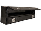 GLOSS BLACK DIAMOND TREAD ALUMINUM PICK-UP TRUCK CONTRACTOR WITH LOWER DOOR TOPSIDER TRUCK TOOL BOX SERIES