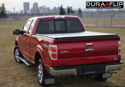 For F-150 Dura-Flip Black Hard Folding Tonneau Cover for 2015 to 2025