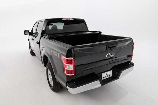 Ford F-150 Leer Black Soft Folding Tonneau Cover for 2015 to 2025