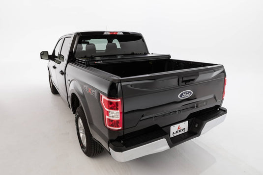 Ford F-150 Leer Black Hard Folding Tonneau Cover for 2004 to 2025