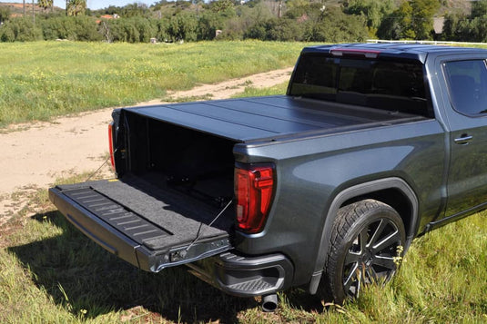 Ford F-150 Leer Black Hard Folding Tonneau Cover for 2015 to 2025