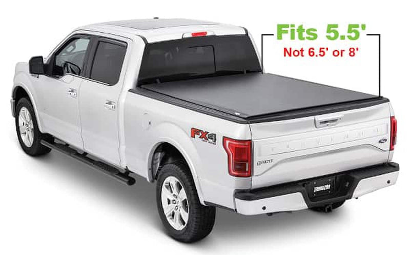 Load image into Gallery viewer, Ford F-150 Tonno Pro Black Lo Roll Soft Roll Up Tonneau Cover for 2015 to 2024
