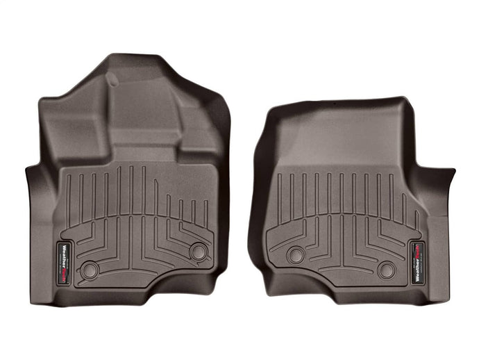 Ford F-150 WeatherTech Cocoa Front Floor Mats for 2015 to 2024