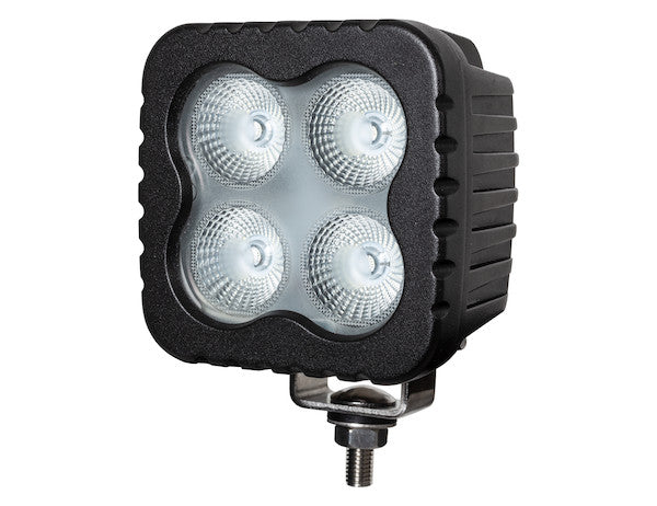 Heated 4 Inch Square LED Flood Light - Clear - 1492198 - Buyers Products