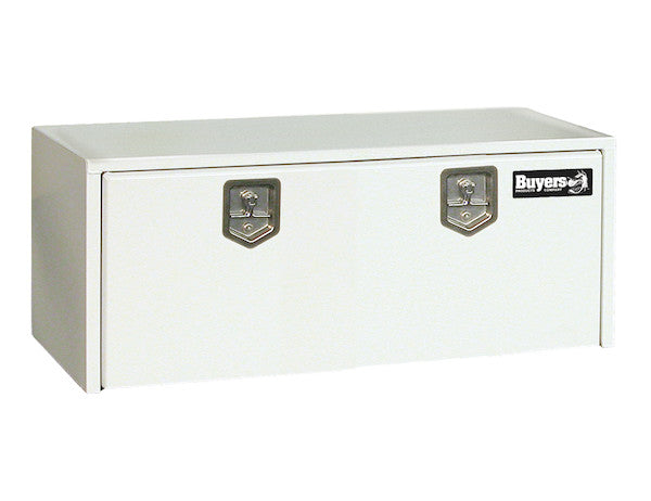 18x18x48 Inch White Steel Underbody Truck Box - 1702410 - Buyers Products