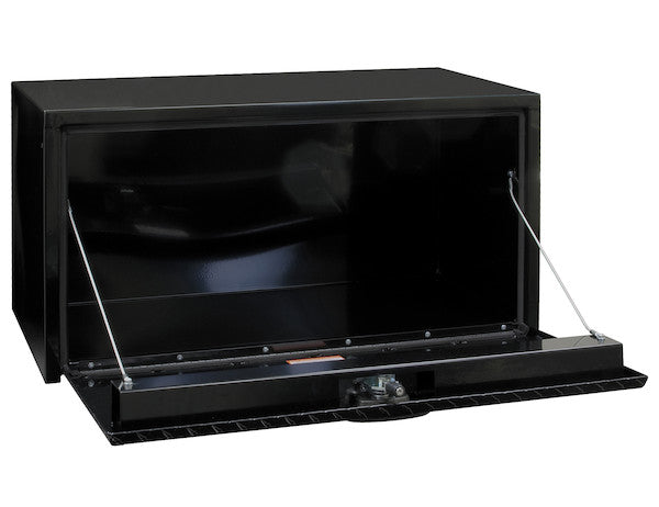 18x18x30 Inch Black Steel Underbody Truck Box With Aluminum Door - 1702503 - Buyers Products