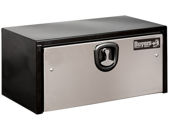 14x16x36 Inch Black Steel Truck Box With Stainless Steel Door - 1703705 - Buyers Products
