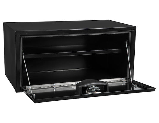 14x16x30 Inch Black Steel Underbody Truck Box with Built-In Shelf - 1703304 - Buyers Products