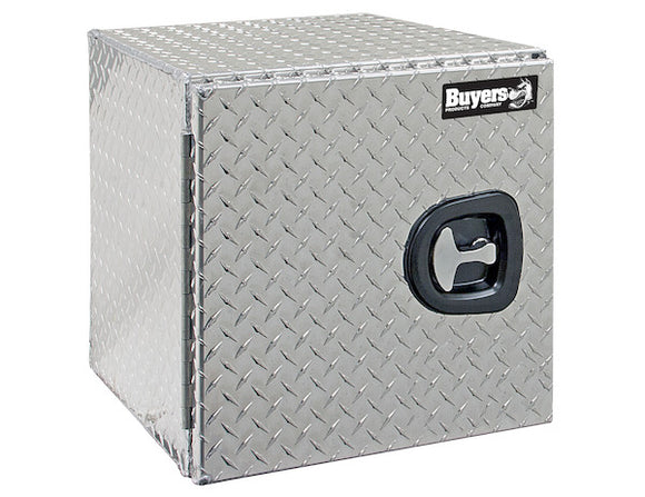 24x24x30 Inch Diamond Tread Aluminum Underbody Truck Box - Single Barn Door, Compression Latch - 1702230 - Buyers Products