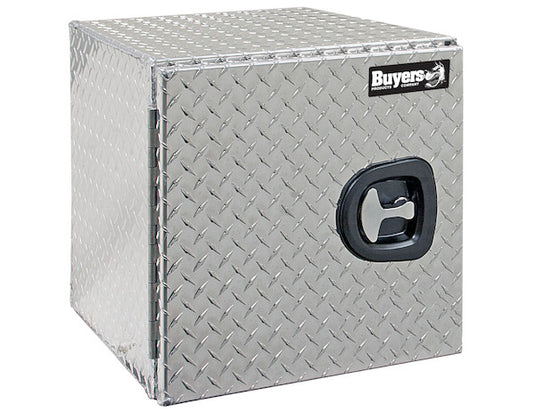 18x18x30 Inch Diamond Tread Aluminum Underbody Truck Box - Single Barn Door, Compression Latch - 1705203 - Buyers Products