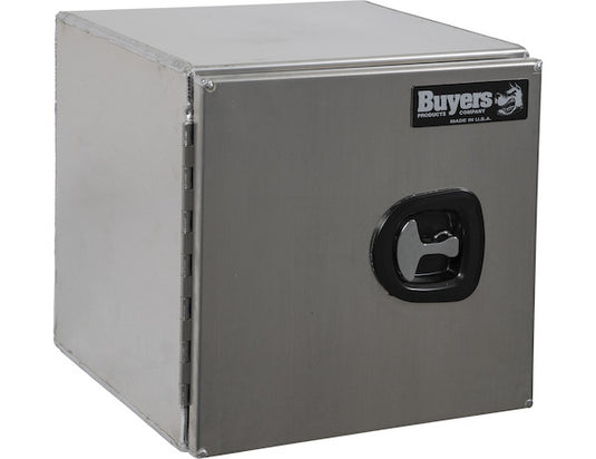 18x18x24 Inch Smooth Aluminum Underbody Truck Tool Box - Single Barn Door, Compression Latch - 1705300 - Buyers Products