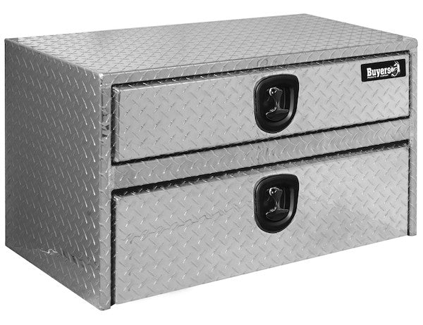 20x18x36 Inch Diamond Tread Aluminum Underbody Truck Box With Drawer - 1712205 - Buyers Products