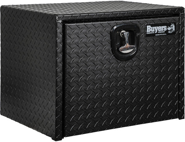 18x18x48 Inch Textured Matte Black Diamond Tread Aluminum Underbody Truck Box - 1715110 - Buyers Products