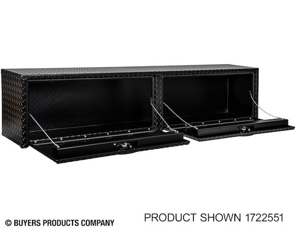 16x13x72 Textured Matte Black Diamond Tread Aluminum Topsider Truck Box - 1722551 - Buyers Products