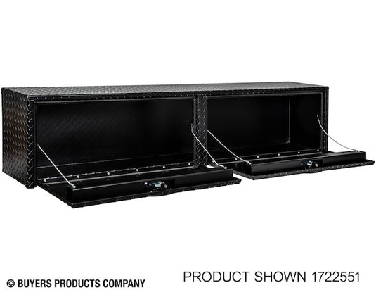 16x13x72 Textured Matte Black Diamond Tread Aluminum Topsider Truck Box - 1722551 - Buyers Products