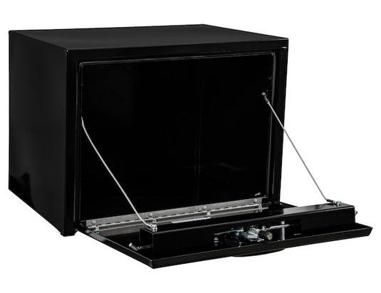 18x18x48 Inch Black Steel Underbody Truck Box With 3-Point Latch - 1732310 - Buyers Products