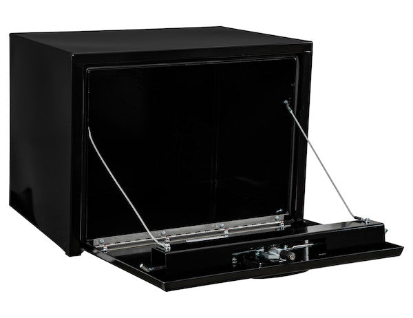 18x18x30 Inch Black Steel Underbody Truck Box With 3-Point Latch - 1732303 - Buyers Products