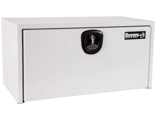 24x24x30 Inch White Steel Underbody Truck Box With 3-Point Latch - 1734403 - Buyers Products