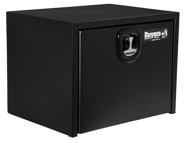 18x18x36 Inch Textured Matte Black Steel Underbody Truck Box with 3-Point Latch - 1732505 - Buyers Products