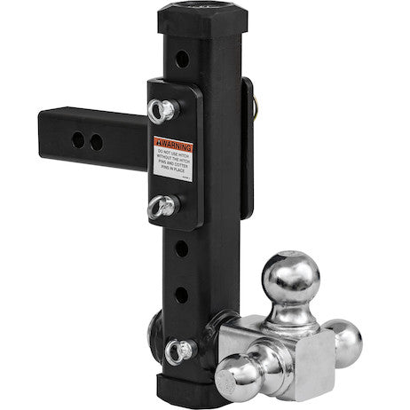 Adjustable Tri-Ball Hitch With Chrome Towing Balls For 2 Inch Hitch Receivers - 1802000 - Buyers Products