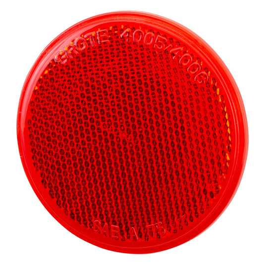 Reflector, 3", Red,  Round Stick-On - 40062 - Grote