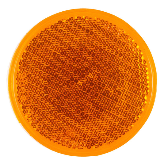 Reflector,  3", Yellow, Round Stick-On, Bulk Pack - 40063-3 - Grote