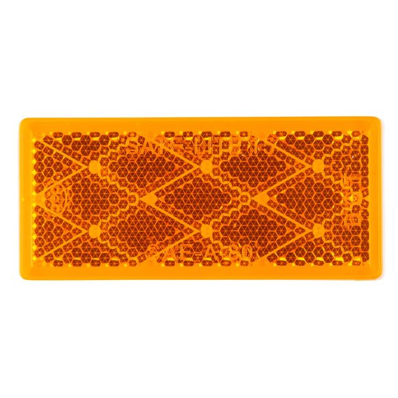Reflector, Yellow,  Rectangular, Stick-On - 40303 - Grote