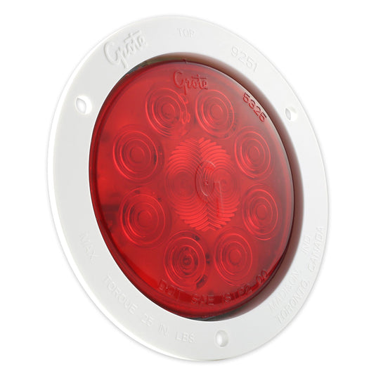 STT Lamp, 4",Red,W/White Theft Resistant Flange,Supernova® LED - 53282 - Grote