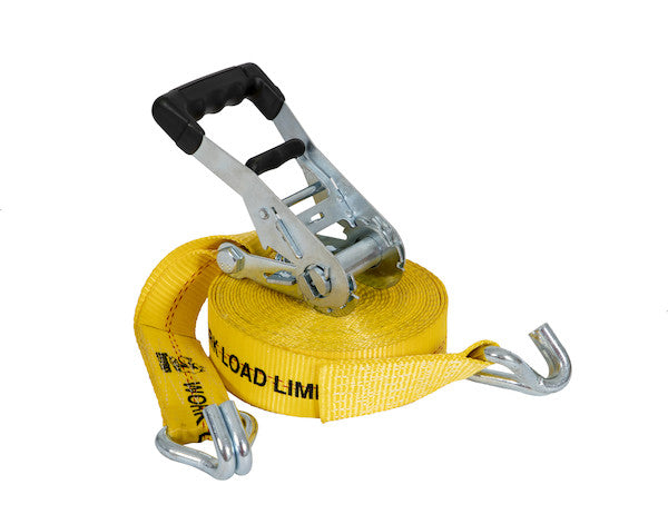 30 Foot Commercial Grade Ratchet Strap with Soft Rubber Grips - J Hooks, Full Cut Case (4 Pieces Per Case) - 5483000CC - Buyers Products