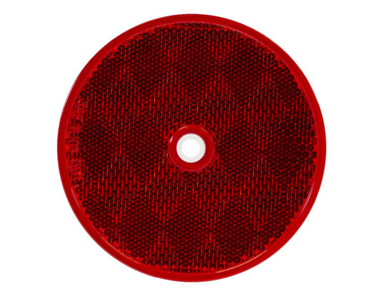 3.1875 Inch Red Round DOT Bolt-On Reflectors - 5623316 - Buyers Products