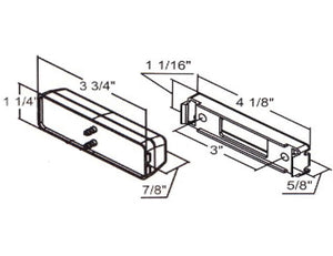 3.75 Inch Amber Rectangular Marker/Clearance Light With 2 LED - 5623822 - Buyers Products