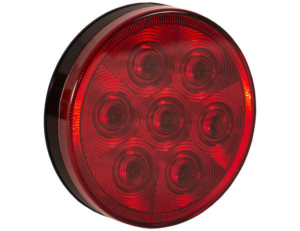 4 Inch Red Round Stop/Turn/Tail Light With 7 LEDs Kit - Includes Plug and Grommet - 5624157 - Buyers Products