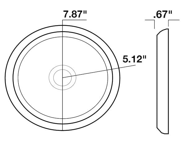 5 Inch Round LED Interior Dome Light for Remote Switch - 5625336 - Buyers Products