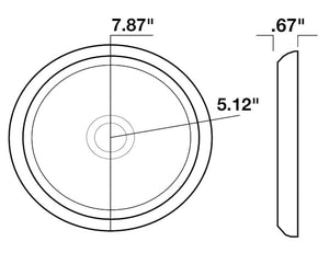 5 Inch Round LED Interior Dome Light with Built-In Switch - 5625337 - Buyers Products