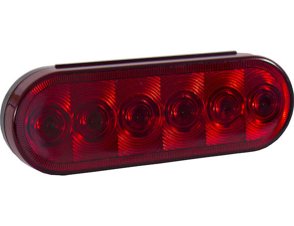 6 Inch Red Oval Stop/Turn/Tail Light With 6 LEDs - Light Only - 5626156 - Buyers Products