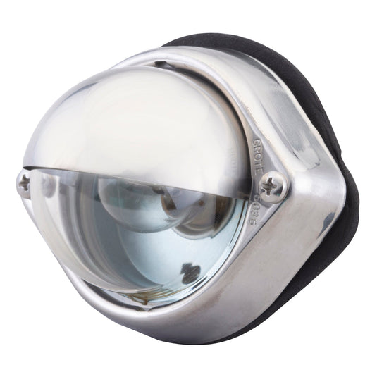 Auxiliary Lighting, Chrome Hooded Courtesy Lamp - 60361 - Grote