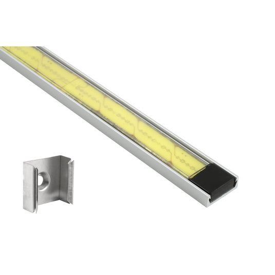 Xtl¬Æ Lighting Strip, Extreme White, W/Flat Extrusion, Clear Lens, 480Mm (18.8"), 6Mm Pitch - 61t20 - Grote