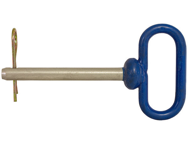 Blue Poly-Coated Handle on Steel Hitch Pin - 5/8 x 4 Inch Usable Length - 66107 - Buyers Products