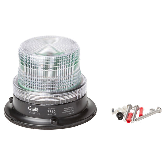 Emergency Lighting, Clear, Single Flash, Mighty Mini-Strobe - 77101 - Grote