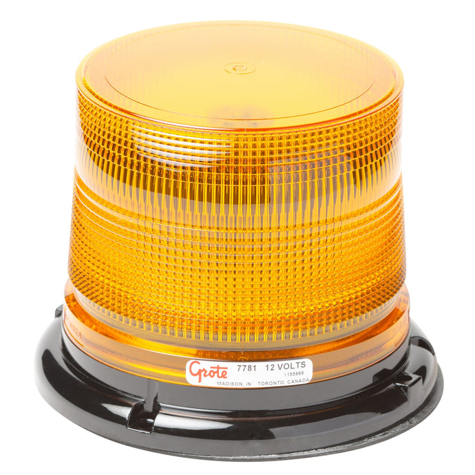 Emergency Lighting, Yellow, Low Dome, LED Strobe, Permanent Mnt, Class Ii - 77813 - Grote