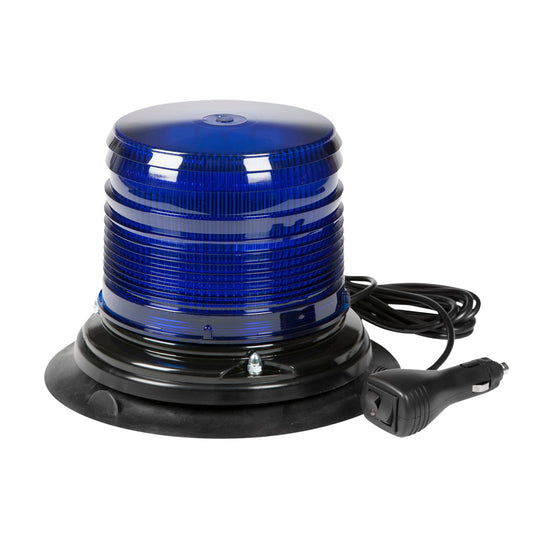 Emergency Lighting, Blue, LED Beacon S.A.E. Class I 12 V Low Lens Vacuum Magnet - 78045 - Grote