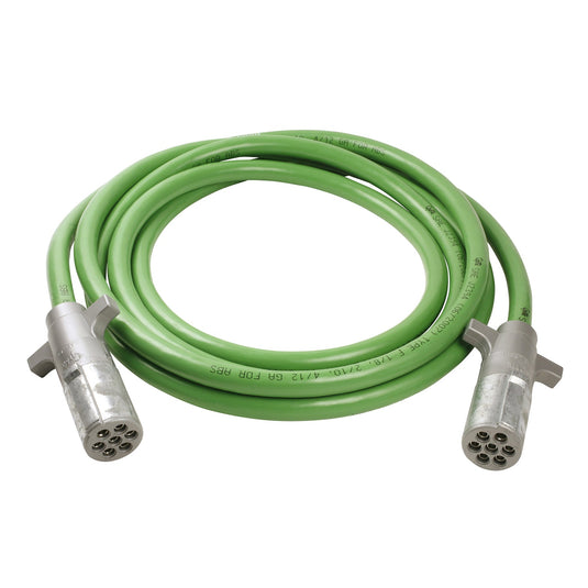 Trailer Wiring, Straight Green ABS, 20', 4/12, 2/10, 1/8 Gauge, Metal Plugs - 87173 - Grote