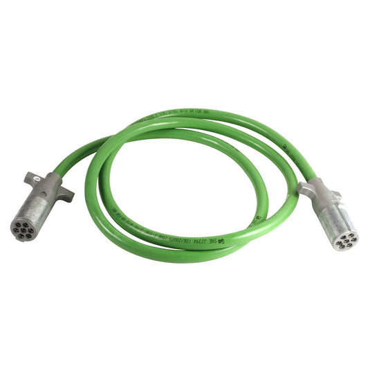 Trailer Wiring, Straight Green ABS, 8', 4/12, 2/10 & 1/8 Gauge, Metal Plugs - 87191 - Grote