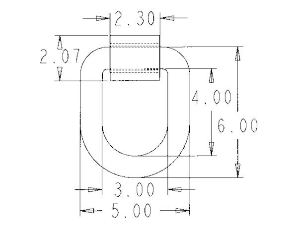 1 Inch Forged Extended D-Ring with Weld-On Mounting Bracket - B50I - Buyers Products