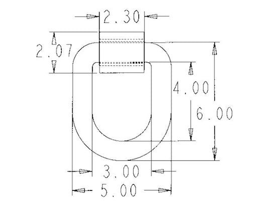 1 Inch Forged Extended D-Ring with Weld-On Mounting Bracket - B50I - Buyers Products